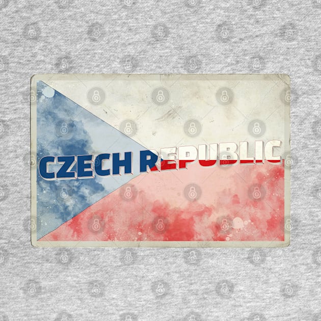 The Czech Republic vintage style retro souvenir by DesignerPropo